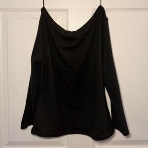 Eladay Off the Shoulder Top Black Large Minimalist Long Sleeve Date Night Chic